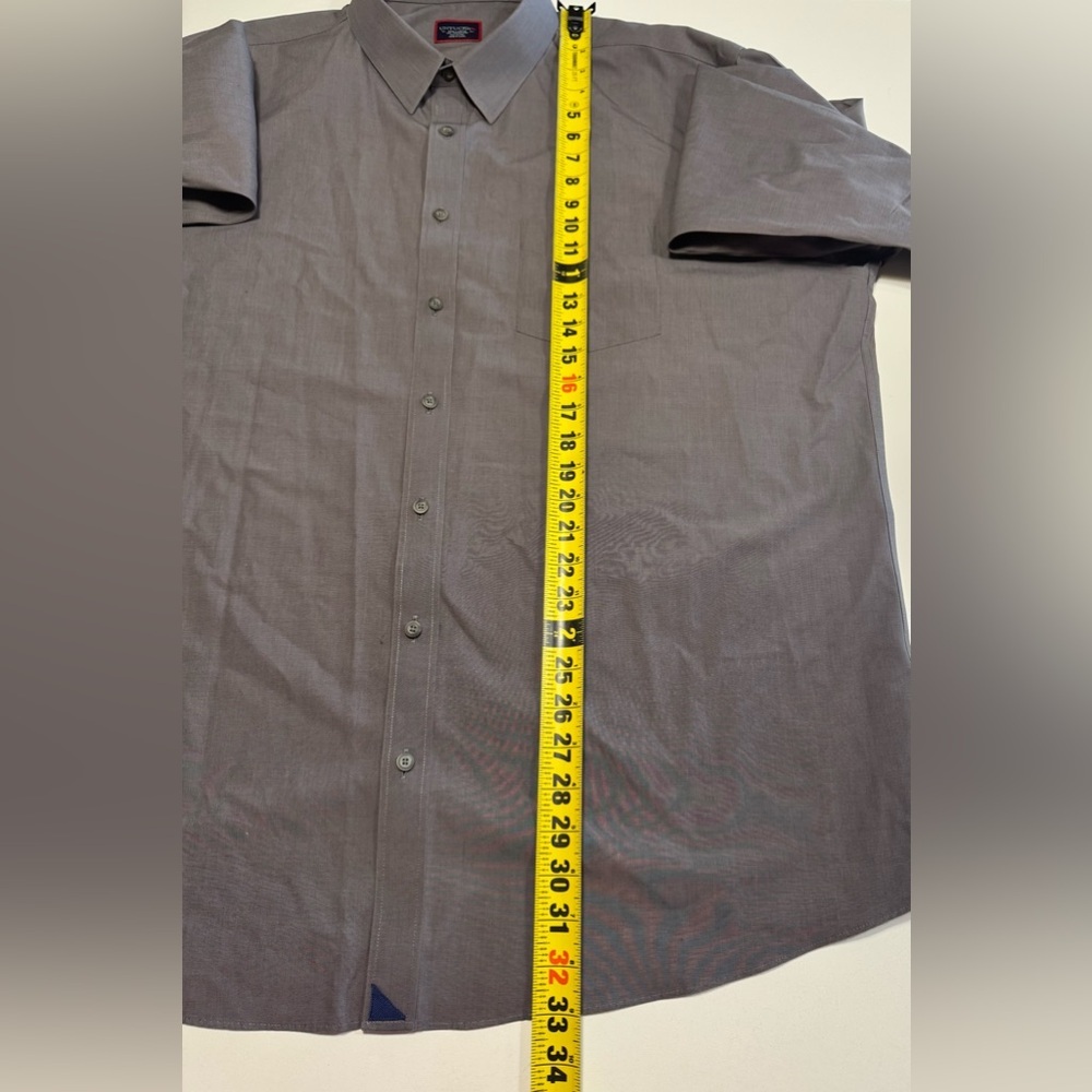 UNTUCKit Men Size 3XLT TALL Wrinkle Free Button Down Shirt Gray 100% Cotton - Picture 7 of 8